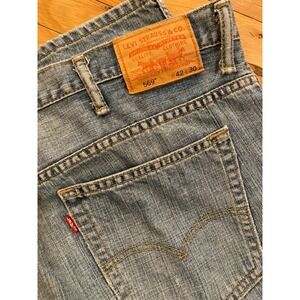 Levi's 569 Loose Straight Jeans W42 L30‎ Mens Light Wash Denim